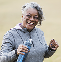 A Woman Exercising